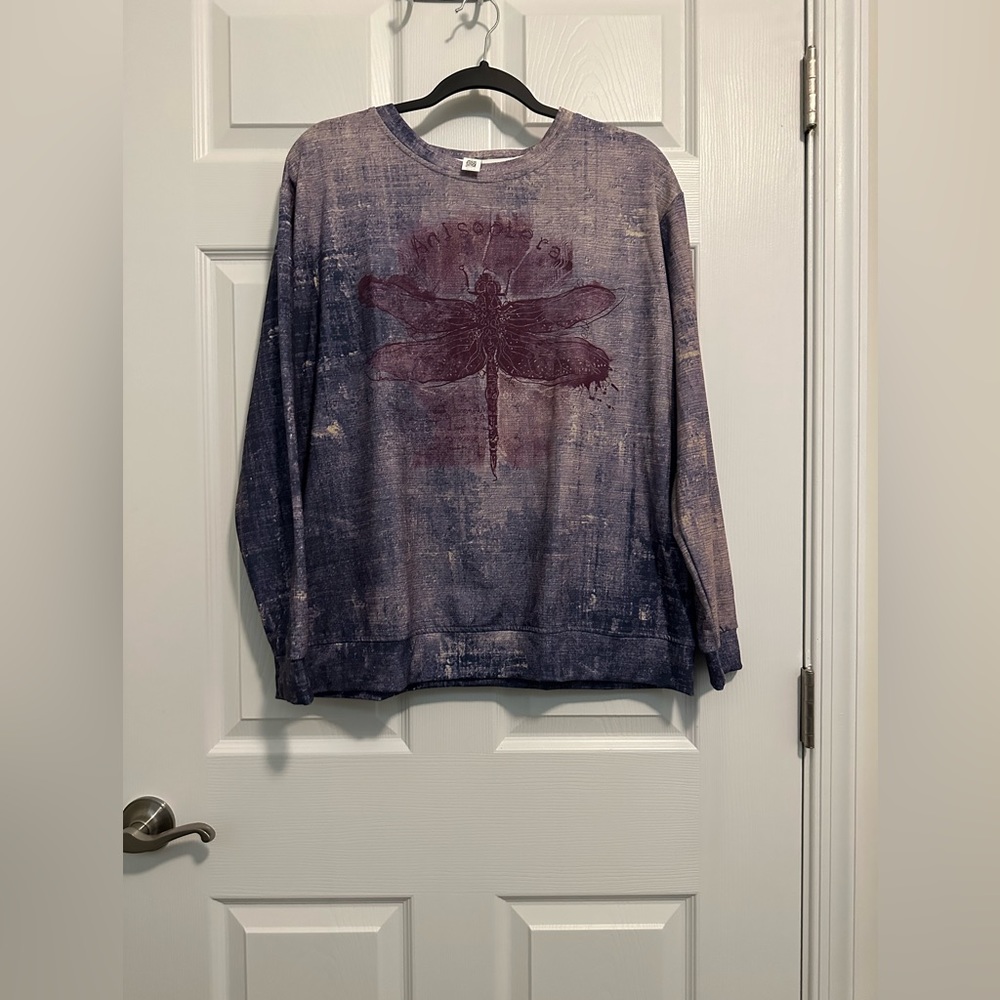 Pixie Lady dragonfly sweatshirt NWOT